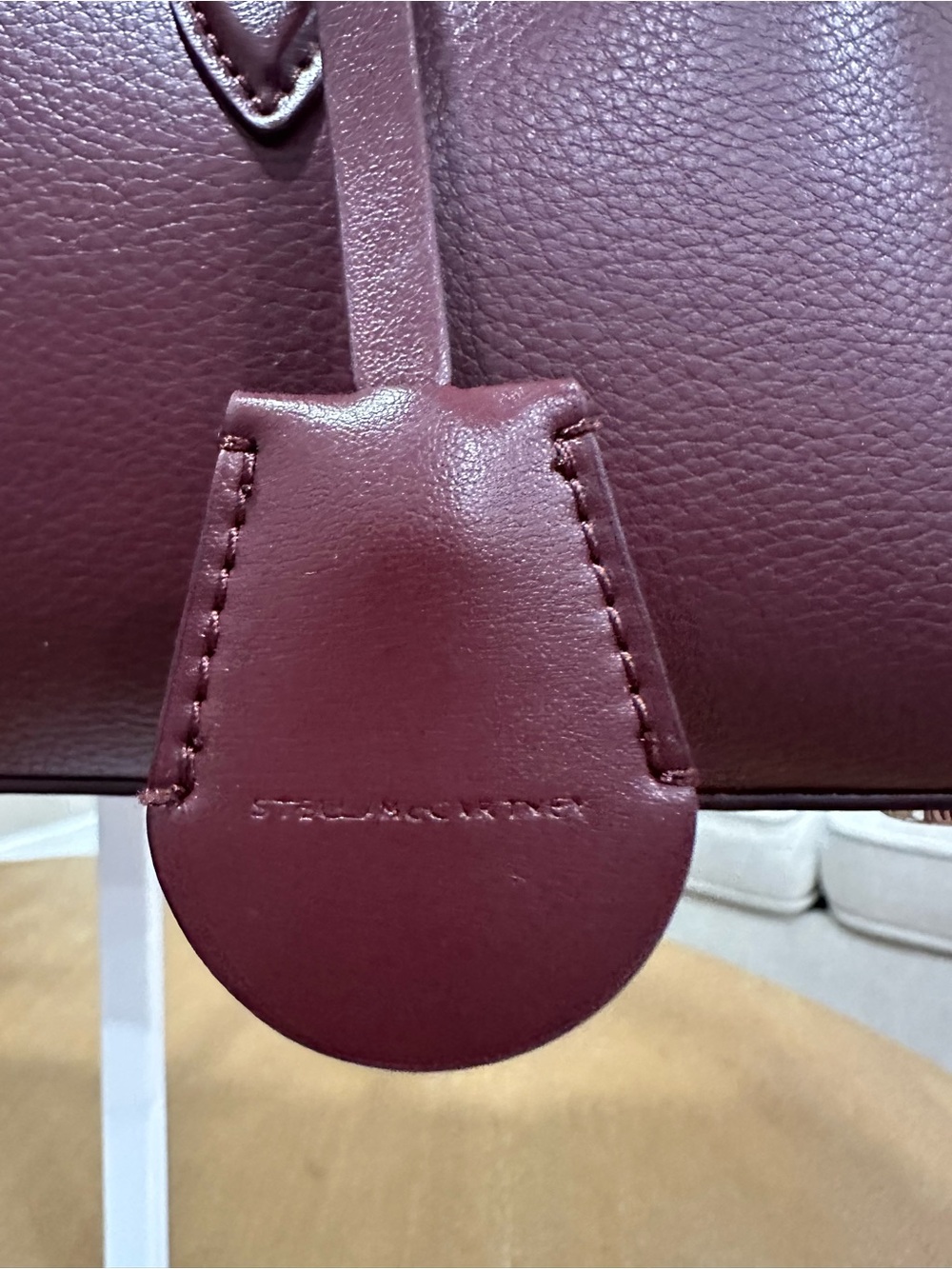 Stella McCartney Eco Grainy Alter Mat Ryder Shoulder Bag Bordeaux - Picture 3 of 5